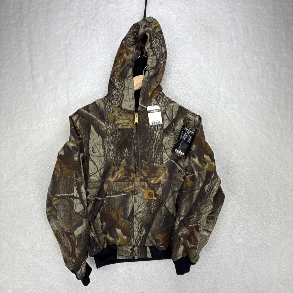 Carhartt Active Hunting Jacket Thermal Lined Youth Large YYJ144 CMO Camo NWT NOS
